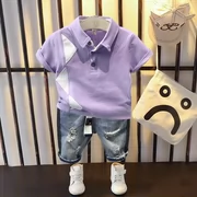 Quần áo bé trai mùa hè quần áo trẻ em thủy triều trẻ em nước ngoài bé trai mùa hè 2019 bé trai mùa hè Quần áo mùa hè Hàn Quốc - Phù hợp với trẻ em
