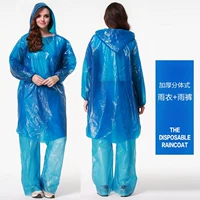 Áo mưa poncho trong suốt quần mưa thiết lập loại tách người lớn đi bộ đường dài ngoài trời không thấm nước thiết lập đi bè leo núi dùng một lần bộ quần áo đi mưa cao cấp