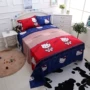 Hello Kitty tờ đơn mảnh hellokitty trẻ em kt mèo chúa lanh gió chăn ba mảnh gia đình bốn - Khăn trải giường ga phủ giường