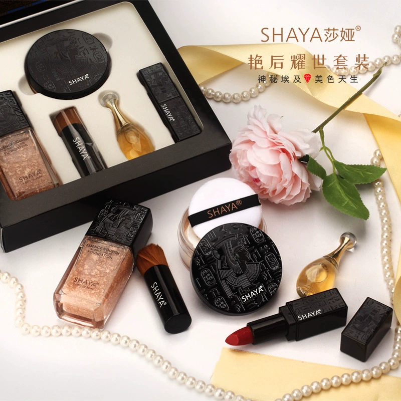 Bộ trang điểm SHAYA Shaya Empress, Son môi lỏng, Kem nền bong bóng và Hộp quà bốn món nước hoa - Bộ trang điểm