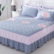 Bông mền bông một mảnh ba mảnh trải giường loại váy cotton dày bảo vệ tấm trải giường chống bụi 1,5 m 1,8
