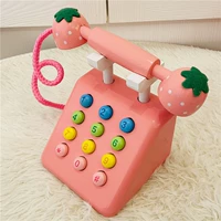 Деревянный семейный телефон, интеллектуальная игрушка для мальчиков и девочек, имитационное моделирование для детей, 3-6 лет