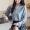 芈 陌 2018 mùa thu mới của Hàn Quốc phụ nữ ren khâu lưới thêu đèn lồng tay áo dài tay áo voan áo sơ mi đáy áo