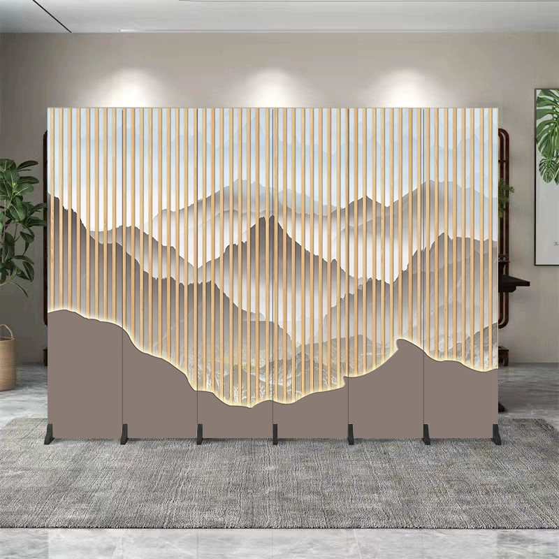 Phân vùng màn hình tùy chỉnh 
            Phòng khách Chặn đơn giản hiện đại Văn phòng di động Văn phòng tại nhà Thẩm mỹ viện sống Vải nền vách tường nhựa giả gỗ 