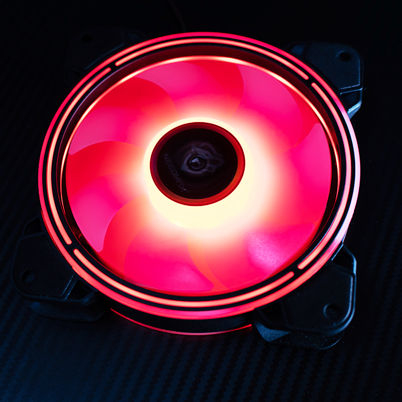 Double sided thin aperture inside and outside light-emitting [red] big 4DChassis Fan 12cm Double aperture rgb water-cooling dissipate heat Silence led a main board AURA Divine light synchronization 5V / 12V