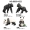 Zhongjieming Mô phỏng Mô hình Động vật Bộ đồ chơi cho trẻ em Nhà đồ chơi Trang trại Động vật hoang dã Bò cừu Lợn bò Bò - Đồ chơi gia đình