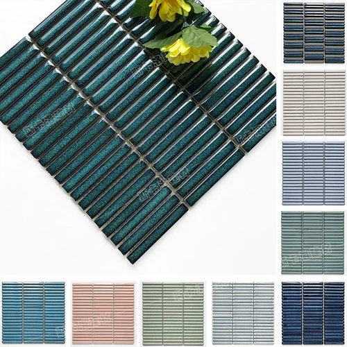 Мозаичный кирпичный кирпич седьмой старый магазин более 20 цветов зеленой длинной керамической мозаичной плитка плитка для ванной комнаты