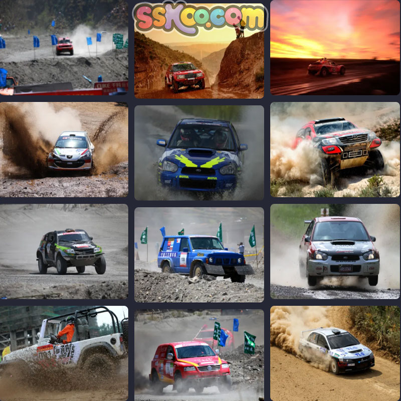 汽车沙漠越野比赛图集高清JPG摄影照片4K壁纸背景图片插图素材