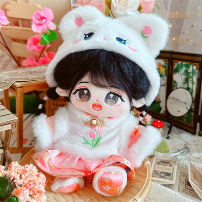 taobao agent Cotton doll 20cm centimeter baby clothes star doll normal body fat body smoke rain rain 霏 costume skirt ancient style