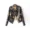 Giải phóng mặt bằng xử lý pu kim loại gió lỗ vàng lót dài tay ngắn Harley đầu máy vest áo khoác da nữ mùa thu