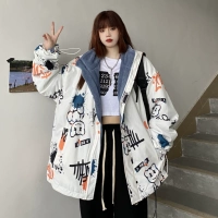 Демисезонная куртка, пуховик, коллекция 2023, в корейском стиле, увеличенная толщина, свободный крой