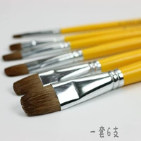 Высококлассная гуашь, кисть, мел, акварель, мелки, комплект, 6 шт, масляная живопись