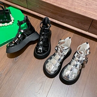 Сандалии, летняя сетчатая универсальная обувь, сапоги в английском стиле на платформе, 2023, популярно в интернете, в британском стиле