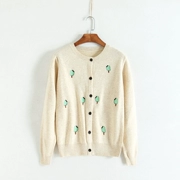 Chống mùa giải phóng mặt bằng thời trang tươi và thú vị ice cream in ấn dài tay cardigan knit jacket AJ28