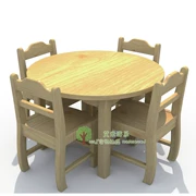 Nhà máy trực tiếp mẫu giáo bàn ghế trẻ em gỗ tròn bàn tròn và ghế gỗ rắn nhiều người học bàn tròn nhỏ bàn tròn lớn - Phòng trẻ em / Bàn ghế