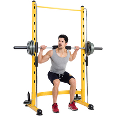 Тренажер силовой 史密斯机5762分体组合卧推架 安全轨道深蹲架 举重床杠铃套装