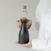 Rõ ràng một 一 Bộ rượu theo phong cách Nhật Bản Bình gốm nhỏ hông bình rượu vang vàng - Rượu vang