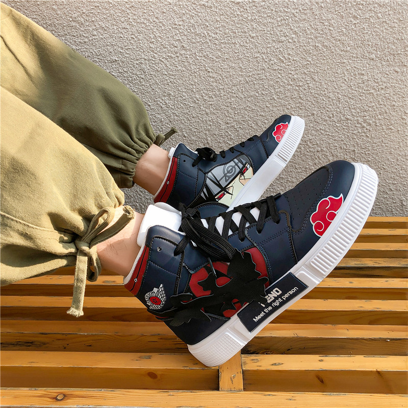 Blue [Yuzhibo Weasel]Pikachu  jointly Sauron Naruto AJ Men's Shoes Eldest child Hip hop Street dance Fashion shoes junior middle school student leisure time boy skate shoes