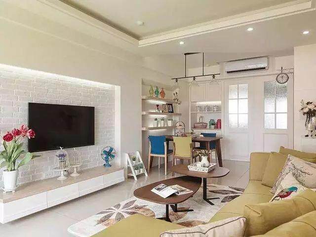 家里电视背景墙就该这样装简单又大方