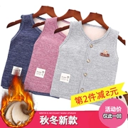 Mùa thu và mùa đông em bé vest dày lên cộng với nhung trai và gái ấm vest trẻ em vest nhỏ vest bên trong