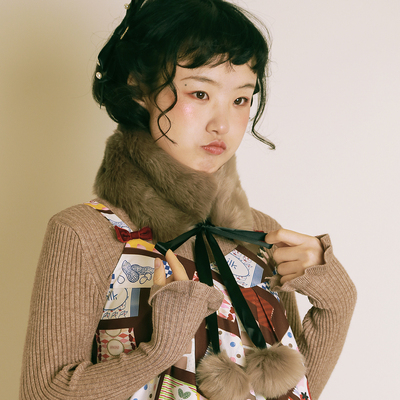 taobao agent Demi-season scarf, false collar, keep warm cute material, three colors