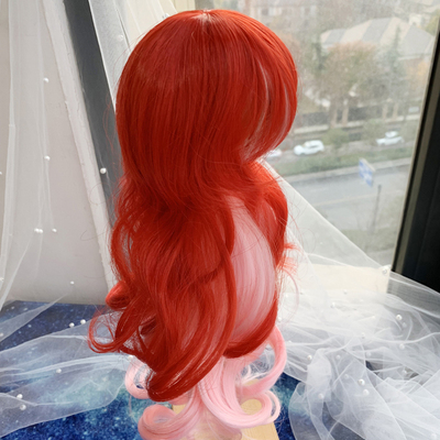 taobao agent BJD wig red stacked pink curly hair can be customized stacking rough H177B