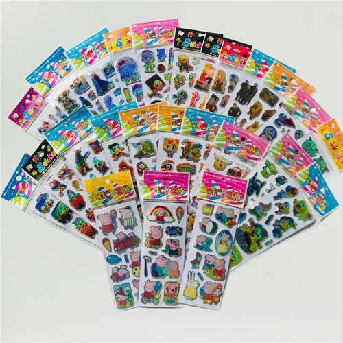 Детская мультяшная наклейка, трехмерные наклейки, динозавр для детского сада, награда, в 3d формате, раннее развитие