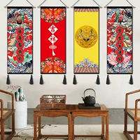 Phong cách quốc gia Trung Quốc vải bức tranh nhà hàng phòng nghiên cứu B & B sơn trang trí hiên tấm thảm sofa nền tường treo tranh - Tapestry thảm decor