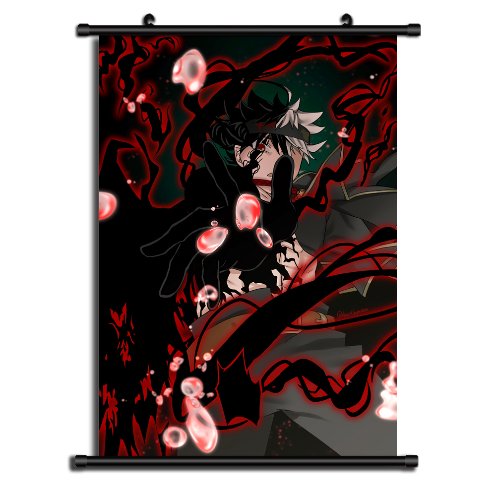 12915Animation surrounding customized black Clover poster mural dormitory bedroom Scroll black clover Hang a picture