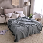 phong cách tối giản gạc tre chăn sợi đơn hoặc kép sofa văn phòng nhiều màu giải trí chăn mền chăn Bắc Âu - Ném / Chăn