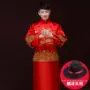 Trang phục nam màu đỏ áo dài phong cách Trung Quốc Tang phù hợp với trang phục cưới màu đỏ chú rể váy cưới - Trang phục dân tộc áo dân tộc