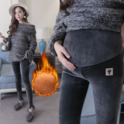 Phụ nữ mang thai XL bón phân đáy quần mùa thu đông cộng với nhung dày ấm bụng thả lỏng bên ngoài mặc đồ béo MM200 kg