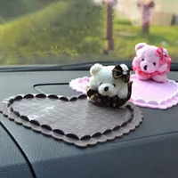 Xe cung cấp phim hoạt hình thảm chống trượt xe dễ thương gấu trang trí xe với silicone trượt cao cấp đệm lưng ghế xe ô tô