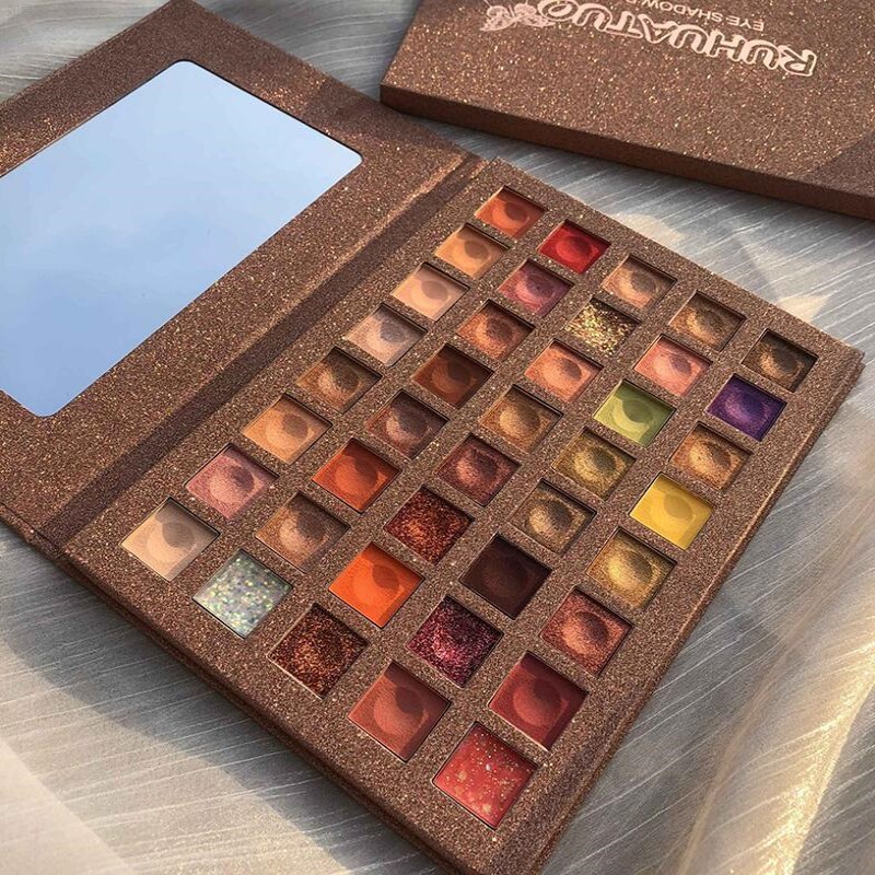 40 Colors Like Dream Eye Shadow DiscEyeshadow Compact Ins super fire 40 colour Eyeshadow Compact Ins super fire unicorn Flash powder Sequins pearl light waterproof At Par student