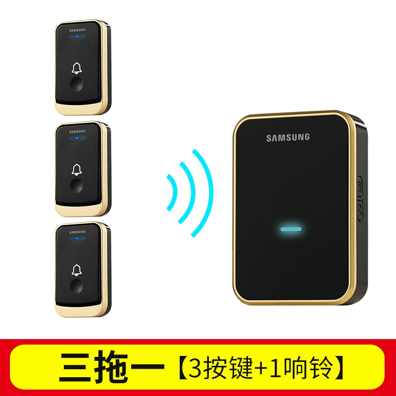 chuông hình không dây Chuông cửa radio Samsung, một kéo, hai kéo một chuông cửa dài -thiết bị gọi chuông cửa điều khiển từ xa thông minh chuông không dây không dùng pin chuông báo không dây Chuông cửa không dây