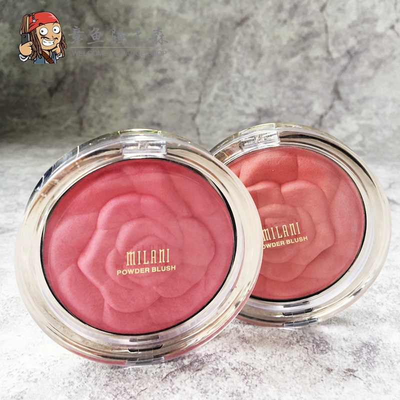 Phấn má hồng Milani Rose Powder Blush của Mỹ Limited Embo nổi Rose Petal Blush Rouge - Blush / Cochineal