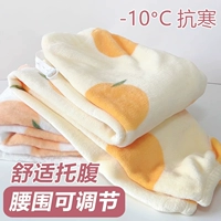 Утепленные фланелевые коралловые бархатные удерживающие тепло штаны для беременных с поддержкой живота для отдыха, большой размер