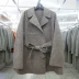 Hàn quốc người mới may lông cừu áo len cashmere coat thường xuyên vành đai thắt lưng ngắn với rơi vai cổ áo lớn nữ Áo khoác ngắn