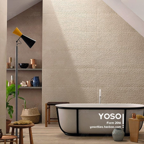 Бежевая имитация камня туалетная балкон сад Тонгтанбуян плитка на открытом воздухе ретро Древний имитационный кирпич 300x600