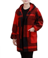 Бархатный и утолщенный стиль в большую красную клетку