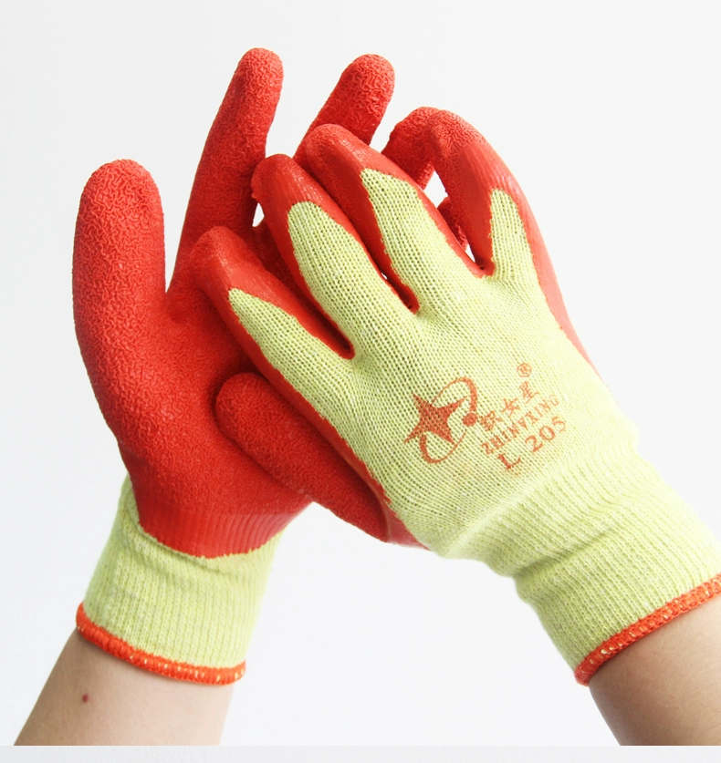 Găng tay bảo hộ lao động Xingyu Vega L215 nhúng nhựa dày dặn chống trượt dây cotton có keo dán cho công việc đích thực bao tay cách nhiệt 