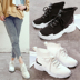 Nhỏ màu trắng giày siêu lửa vớ giày nữ 2018 mới của Hàn Quốc phiên bản của ulzzang dày dưới hip-hop hip-hop dance cao-top giày Giày cao gót