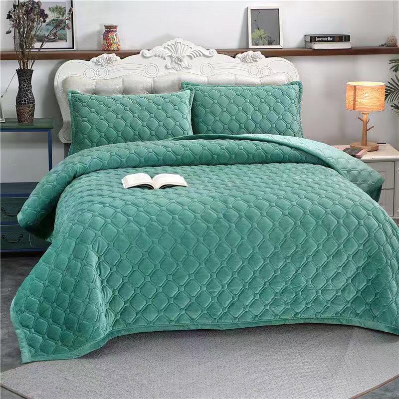  水晶絨毛毯床單ab版純色保暖法蘭絨床蓋加厚絨毯雙人床冬季防滑毯