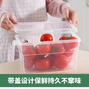 Tủ lạnh hộp lưu trữ hộp thực phẩm riêng biệt hộp theo phong cách Nhật Bản tiết kiệm trong suốt siêu thị cửa hàng bách hóa có nắp hình chữ nhật - Trang chủ