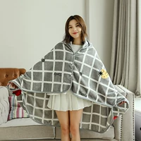 Mùa thu và mùa đông flannel dày chăn khăn choàng áo choàng với áo lười biếng chăn mền văn phòng chăn con ngủ trưa chăn giải trí - Ném / Chăn chăn lông cừu trẻ em