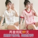 Đồ ngủ nữ Bingsi mùa hè mỏng phần Hàn Quốc Sinh viên tươi Hàn Quốc kích thước lớn hai mảnh dịch vụ nhà mùa hè giản dị - Bộ Pajama