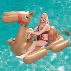 надувной матрас 新款bestway大号加厚骆驼充气坐骑 男女儿童男女成人水上浮床拍照