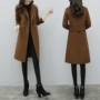 Áo khoác len nữ dài 2018 thu đông 2018 phiên bản mới của nữ Hàn Quốc với áo khoác len màu caramel dày cỡ lớn - Trung bình và dài Coat áo khoác đẹp