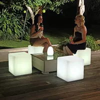 LED chiếu sáng ngoài trời đồ nội thất Cube phân KTV ghế sofa thanh bàn ghế vuông vuông đầy màu sắc - Giải trí / Bar / KTV ghế ngồi quầy bar