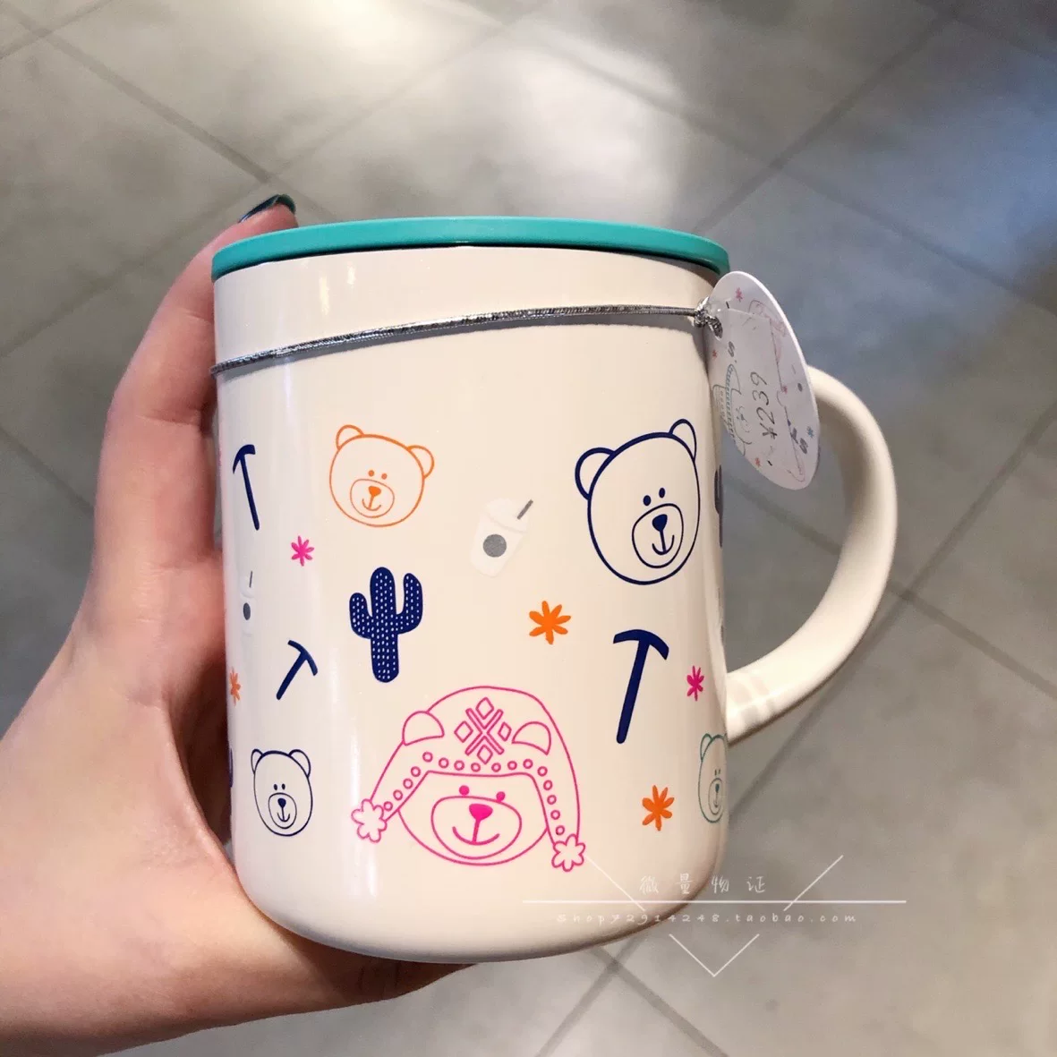 Starbucks, летний кофе лама, стекло со стеклом, 2020, с маленькими медведями